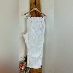 Tasso Elba Island Men's Linen Pants - White